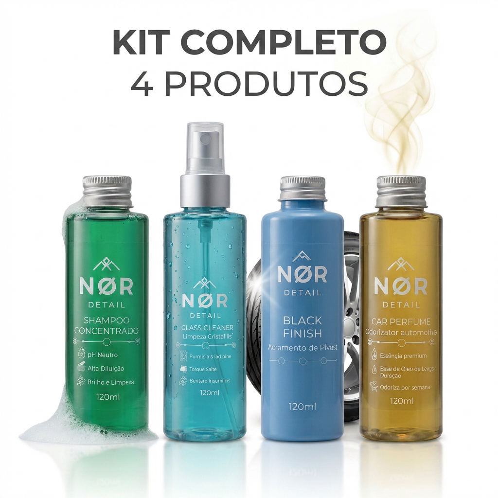 Kit 4 Produtos Limpeza Completa Nor Detail