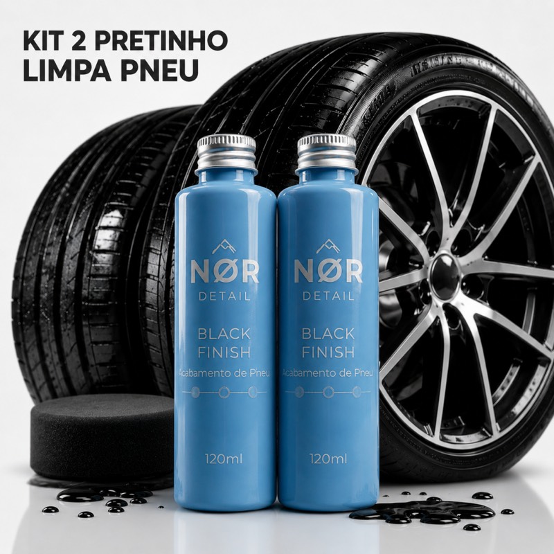 Kit 2 Pretinho Limpa Pneu