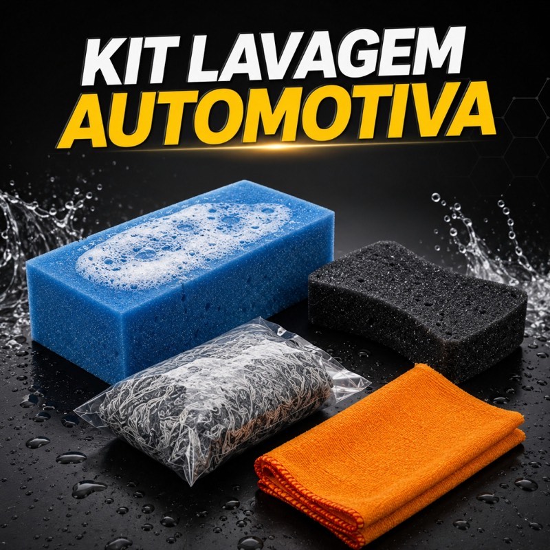 Kit Flanelinha + Esponja + Estopa