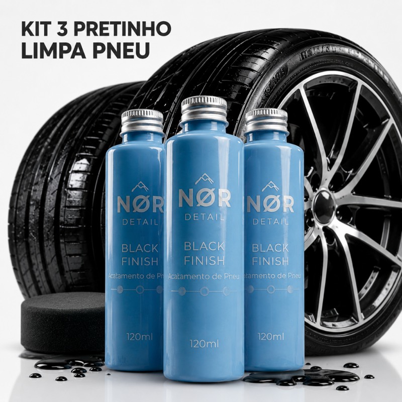 Kit 3 Pretinho Pneus