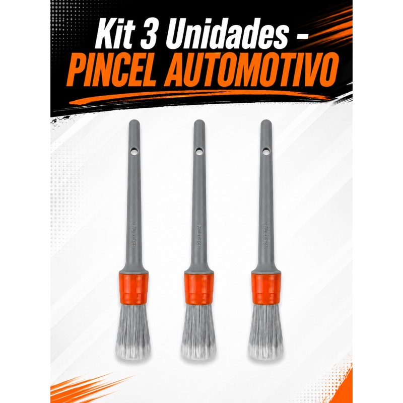 Kit 3 Pincéis Detalhamento